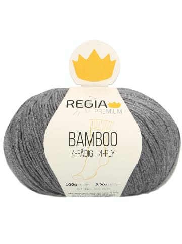 Regia Handstrickgarne Premium Bamboo, 100g in Grey