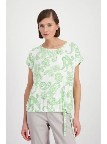 monari T-Shirt in pastell green gemustert