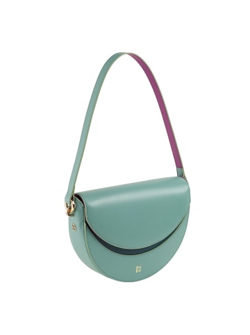 DuDu Schultertasche Leder 23 cm in salvia nappa
