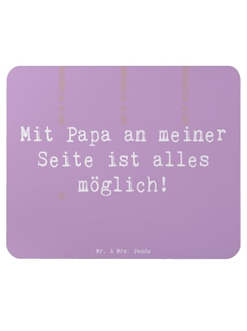 Mr. & Mrs. Panda Mauspad Spruch Papa Möglichmacher mit Spruch in Lavendeltraum