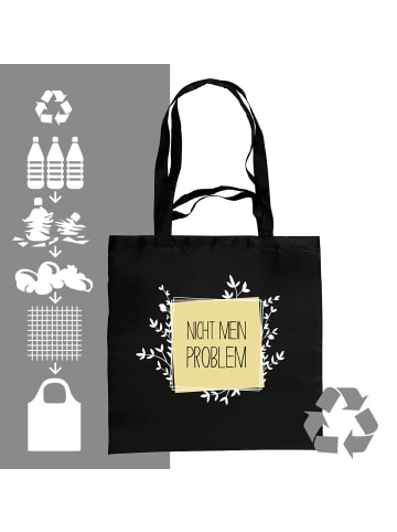 Geda Labels Tasche Nicht mein Problem in Schwarz - 40x40