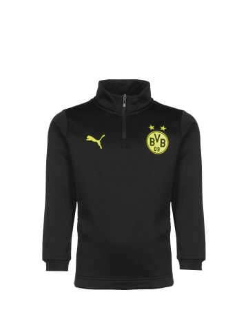 Puma Trainingspullover Borussia Dortmund Prematch 1/4 Zip in schwarz / gelb