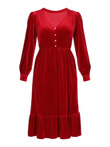NAEMI Women Dress in Cherry Red