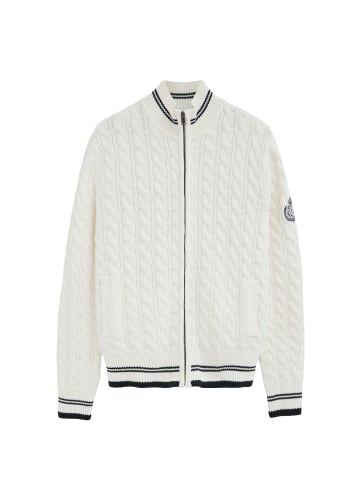 Polo Club Cardigan MAN NAUTIC PATCH C IO LONG SLEEVE REGULAR FIT in Ecru