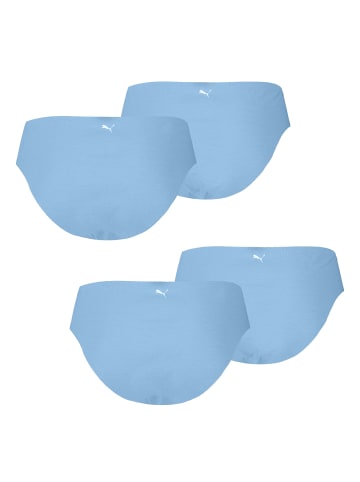 Puma 4er Pack Invisible Ultra Soft Cotton Briefs in Hellblau