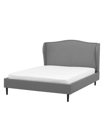 Beliani Doppelbett COLMAR in Grau/Braun - (W) 150 x (H) 107 x (L) 215 cm