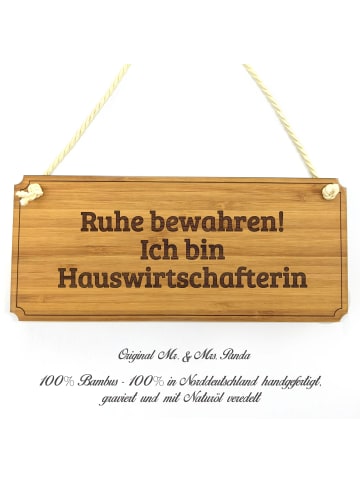 Mr. & Mrs. Panda Haustürschild Hauswirtschafterin mit Spruch in Keine Angabe