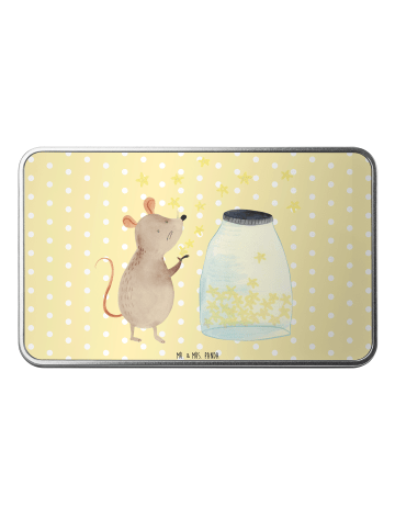 Mr. & Mrs. Panda Geschenkbox Maus Sterne ohne Spruch in Gelb Pastell