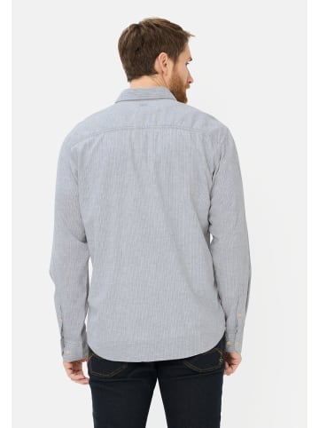 Camel Active Langarmhemd aus Leinenmix in Sturmblau