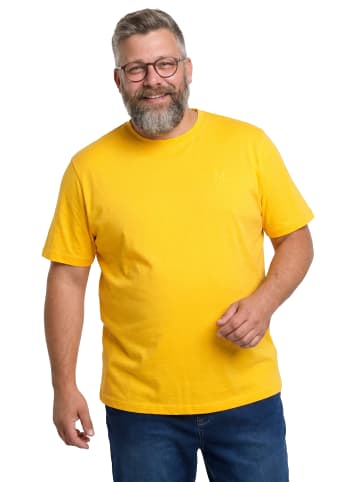 Men Plus Kurzarm T-Shirt in gelb