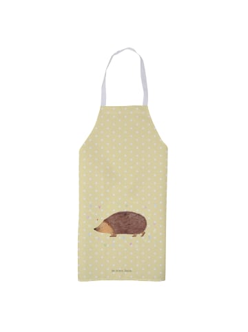 Mr. & Mrs. Panda Küchenschürze Igel Herzen ohne Spruch in Gelb Pastell