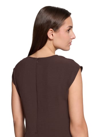 CARTOON Midikleid mit Raffung in Dunkelbraun