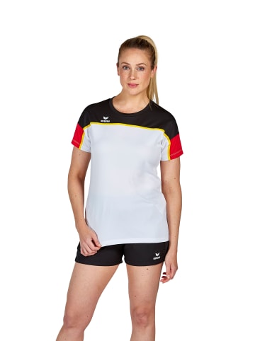 erima Damen Change By Erima T-Shirt in weiß/schwarz/rot