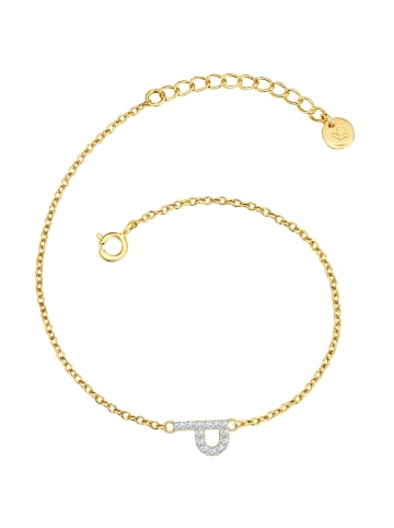 Glanzstücke München Armband Buchstabe P Sterling Silber Zirkonia in gelbgold