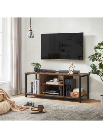 VASAGLE TV-Schrank Barnet in Braun-Schwarz - (B)120 x (H)50 x (T)40 cm