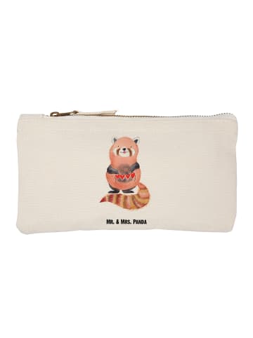 Mr. & Mrs. Panda Schminktasche Roter Panda ohne Spruch in Weiß