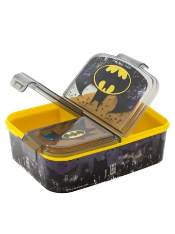 Batman Batman Kinder Brotdose – Lunchbox mit 3 Fächern & tollem Design in Schwarz
