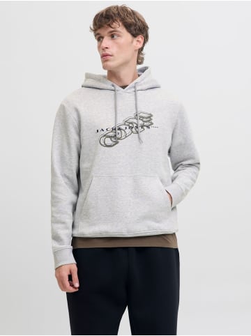 Jack & Jones Kapuzenpullover in Light Grey Melange