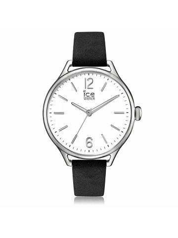 Ice Watch Quarzuhr Ice Time schwarz Lederarmband 38 mm in schwarz