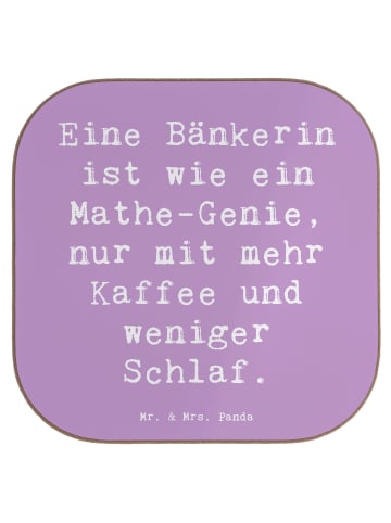 Mr. & Mrs. Panda Tischschoner Spruch Bänkerin Genie mit Spruch in Lavendeltraum