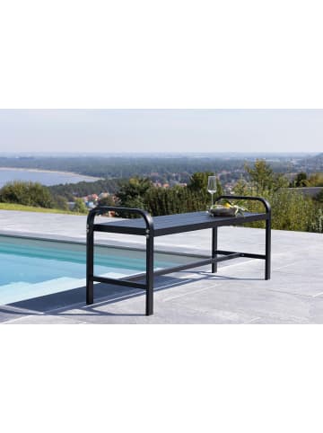 ebuy24 Gartenbank Cascais Schwarz 125 x 42 cm