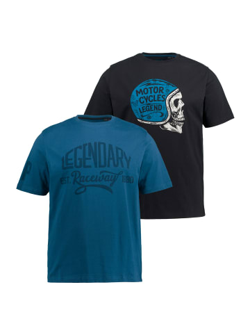 JP1880 Kurzarm T-Shirt in mittelblau