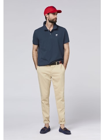 Polo Sylt Polo im puristischen Design mit Label-Stitching in Blau