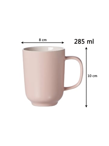 Ritzenhoff & Breker 4er Set Kaffeebecher Jasper 285 ml in Rosa