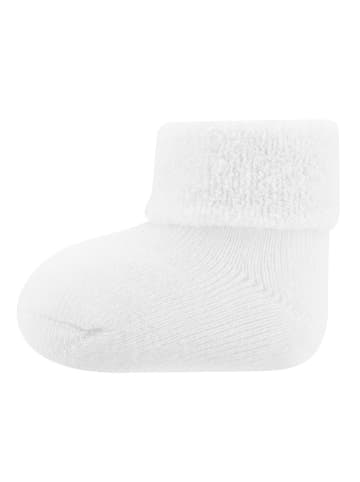 ewers 6er-Set Newborn Socken Uni/Ringel in weiß