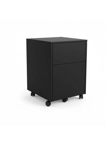 relaxdays Rollcontainer in Schwarz - (B)40 x (H)57 x (T)40 cm