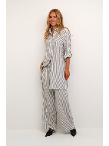 Kaffe Langarm - Hemd KAmilia Loose fit in Chalk/Black Stripe