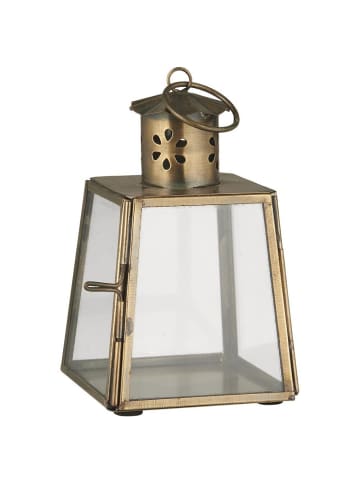 IB Laursen Konische Laterne mit Blumenmuster in gold