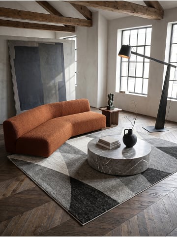 KADIMA DESIGN Teppich Niederflor Abstrakt pflegeleicht Wohnzimmer Flur Esszimmer in Grau