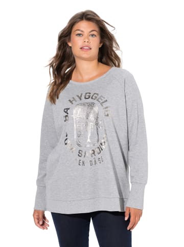 LAURASØN Sweatshirt in grau melange