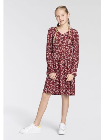Delmao Jerseykleid in rot geblümt