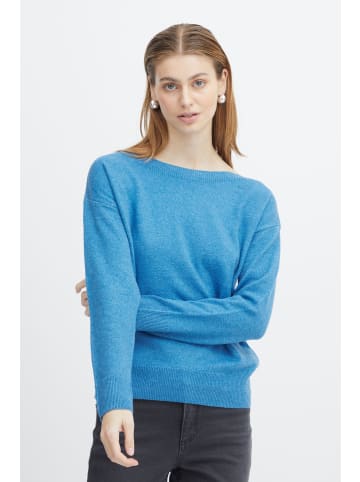 ICHI Strickpullover IHALPA LS2 - 20108043  Strickpullover mit U-Boot-Ausschnitt in Blau