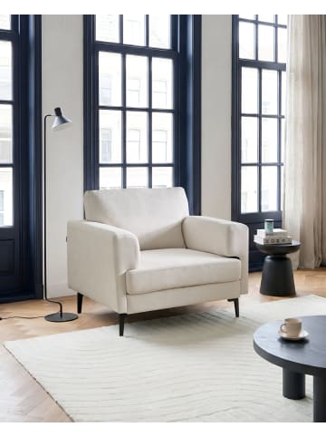 Beliani Sessel LOUSTO in Beige/Schwarz - (W) 102 x (H) 85 x (L) 65 cm