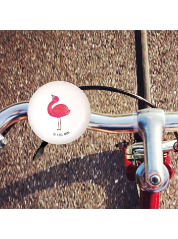Mr. & Mrs. Panda XL Fahrradklingel Flamingo Stolz ohne Spruch in Weiß