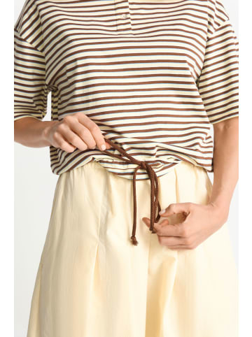 Rich & Royal Polo Shirt with Drawstring in Soft Butter