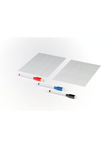EASYmaxx Schreib-Set für Leuchtkasten schwarz/blau/rot 3 Stifte & 24 blanko Karten Bunt