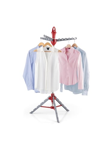 EASYmaxx Wäscheständer Kompakt grau/rot  grau