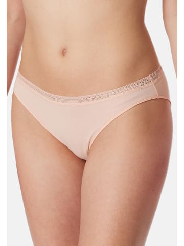Schiesser Rio Slip Cotton Lace in Orange / Beige