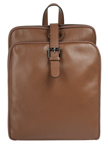 Cluty Rucksack echt Leder in cognac