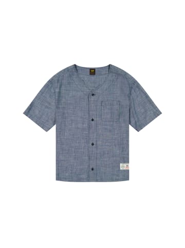 Lee Kurzarmhemd Baseball With Pkt in Light Wash Chambray