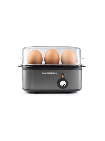 Gourmet Maxx Eierkocher für 3 Eier 210W anthrazit  grau