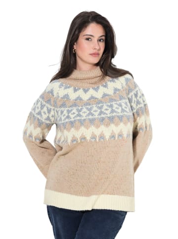 Ulla Popken Pullover in beige melange