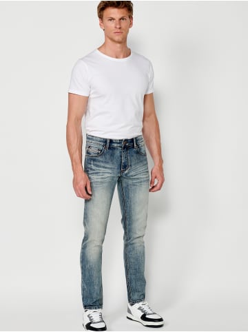 KOROSHI Jeans Stretch Regular Fit in blau