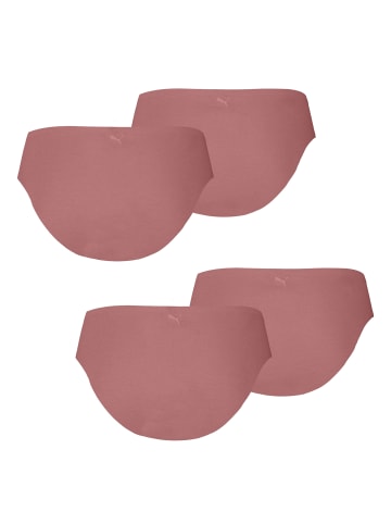 Puma 4er Pack Invisible Ultra Soft Cotton Briefs in Altrosa