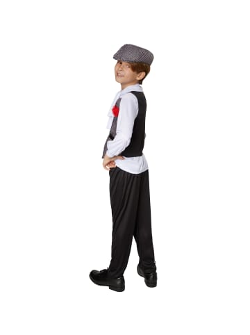 tectake Lässiges und cooles Jungenkostüm im Charleston-Stil, schwarz/rot/weiß