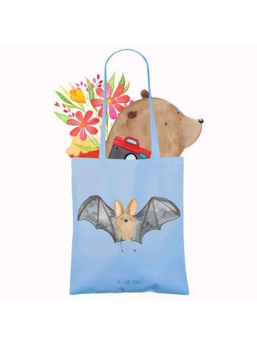 Mr. & Mrs. Panda ToteBag Fledermaus Flügel ohne Spruch in Sky Blue